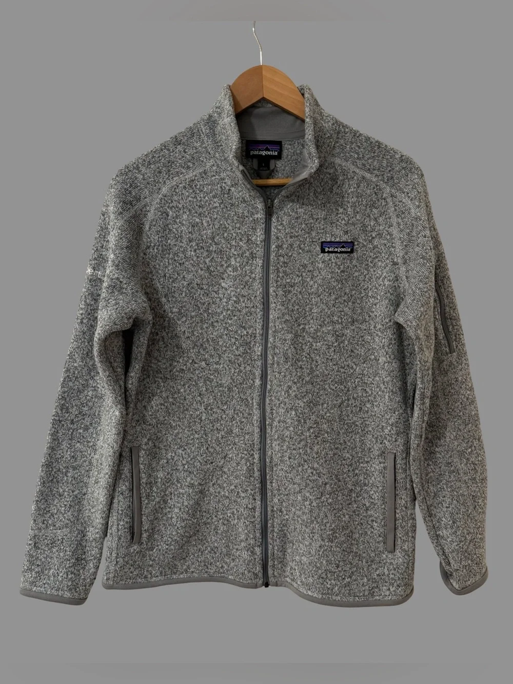 Patagonia Women’s Gray Better Sweater Worn Wear Full Zip Sweater L - Picture 1 of 8